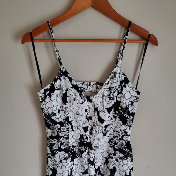 FOREVER 21 black and white floral pattern mini dress - Picture 4 of 4